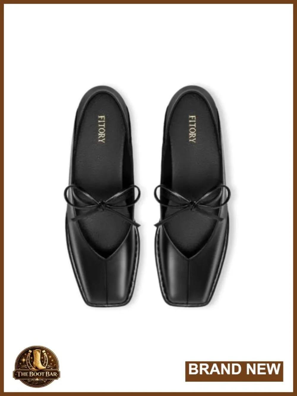 FITORY Women's Square Toe Mary Jane Ballet Flats with Elastic Strap